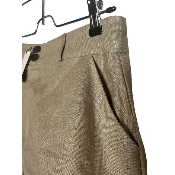 NWT Acacia Women’s Size XL Tan Tea Jude Linen Shorts - Picture 4 of 14